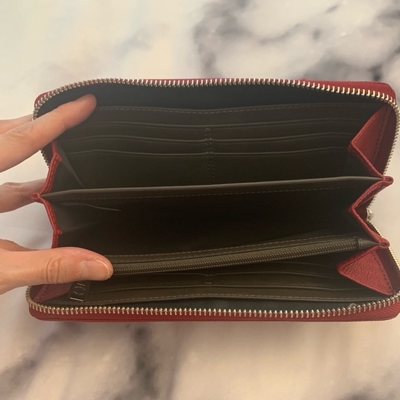 Coach Red Zip Wallet - Picture 2 of 5